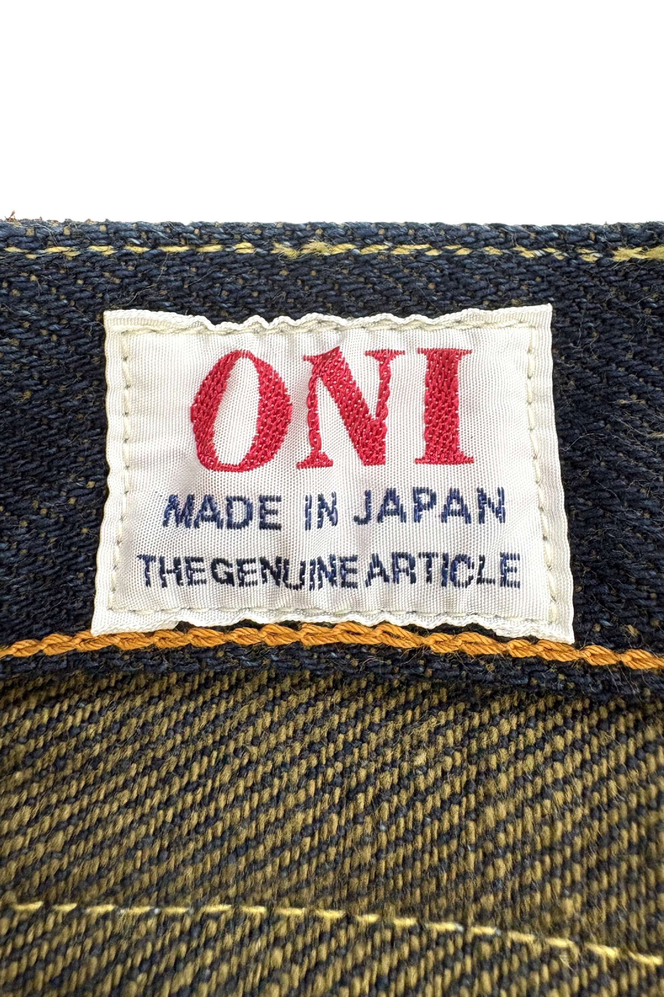 DENIMIO | ONI822ZR-OLV 20oz Secret Denim weft Olive Super Wide Tapered