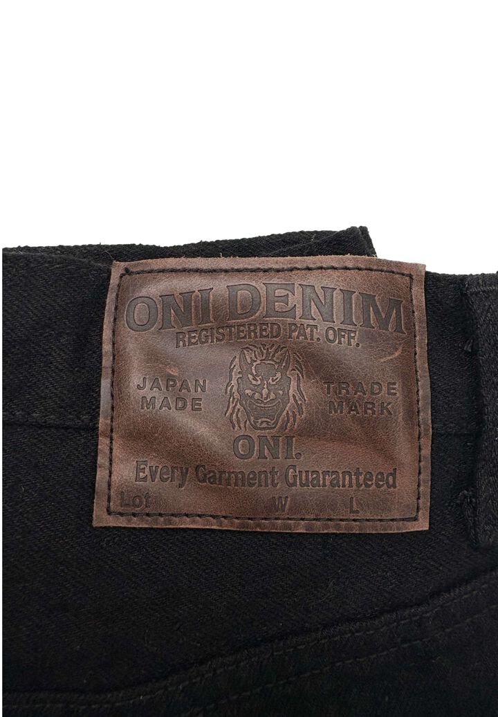 ONI902CCD-BKBK 15oz Crushed Concrete Denim Black x Black Kabuki Selvedge  Highrise Relax Tapered,, medium image number 8