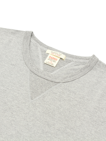 BR-8145 Vintage V Gudget Short Sleeve T-shirts (6 COLORS)-GREY- M,GREY, small image number 7