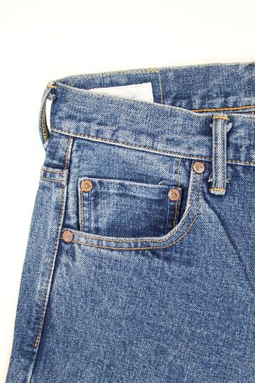 YU9983STHT 16.5oz Natural Indigo "Yurai" Stone Wash High Rise Tapered Jeans-One Washed-28,, small image number 9