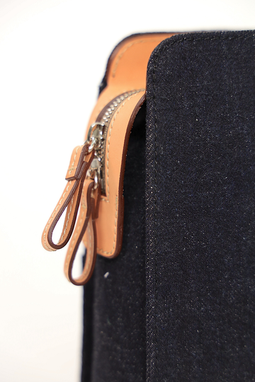 K-3 Selvedge Denim Business Bag-DENIM x Vegetable Tanned Leather,DENIM x Vegetable Tanned Leather, small image number 5