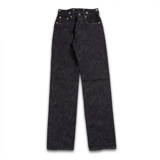 DENIMIO | GZ-HRJSK-BK 15oz Skein (Kase) Dyed Heritage Jeans (Black)