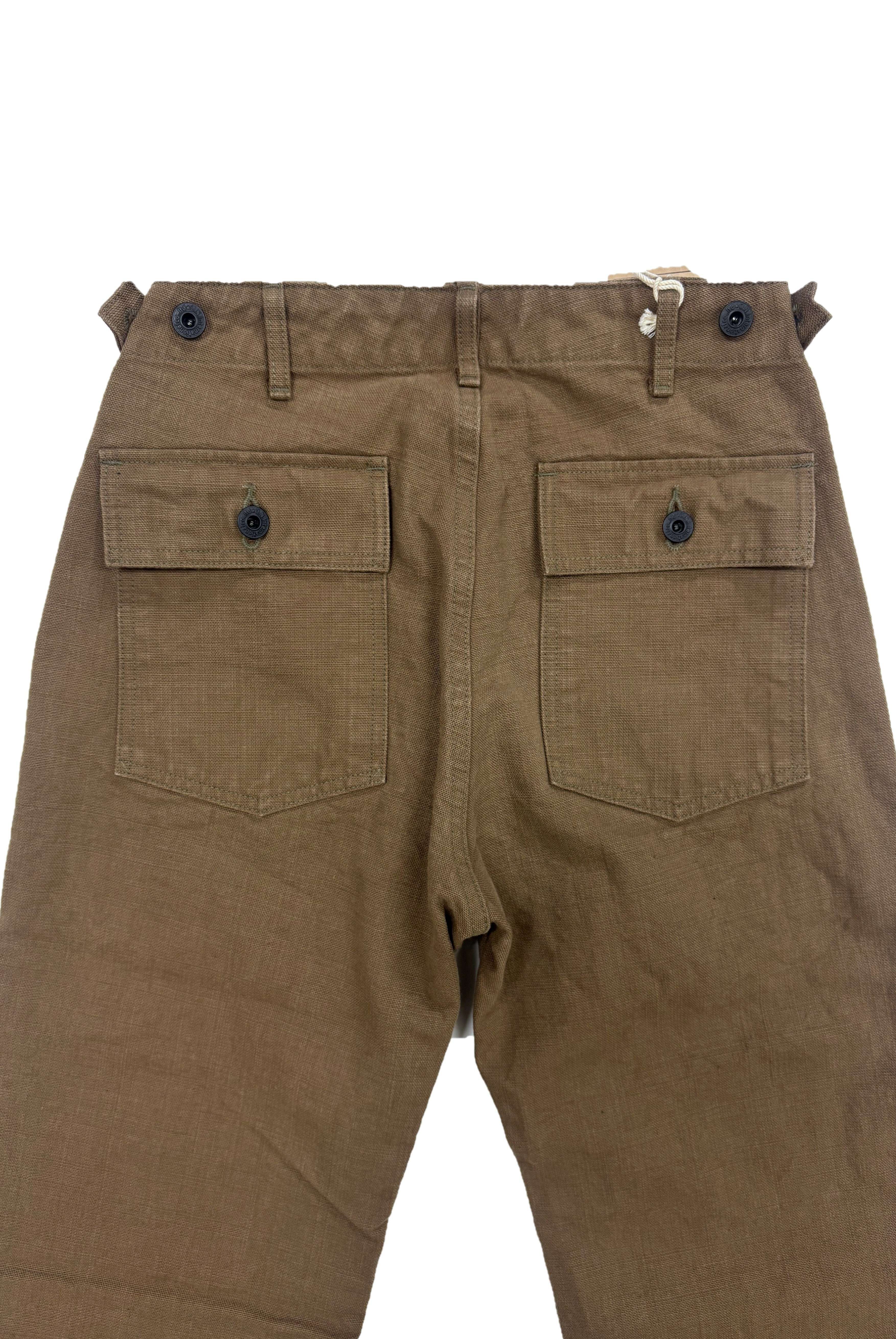 DENIMIO | ONI207-HOX-BRK 13oz Sulfur dye Heavy Oxford Brown Khaki