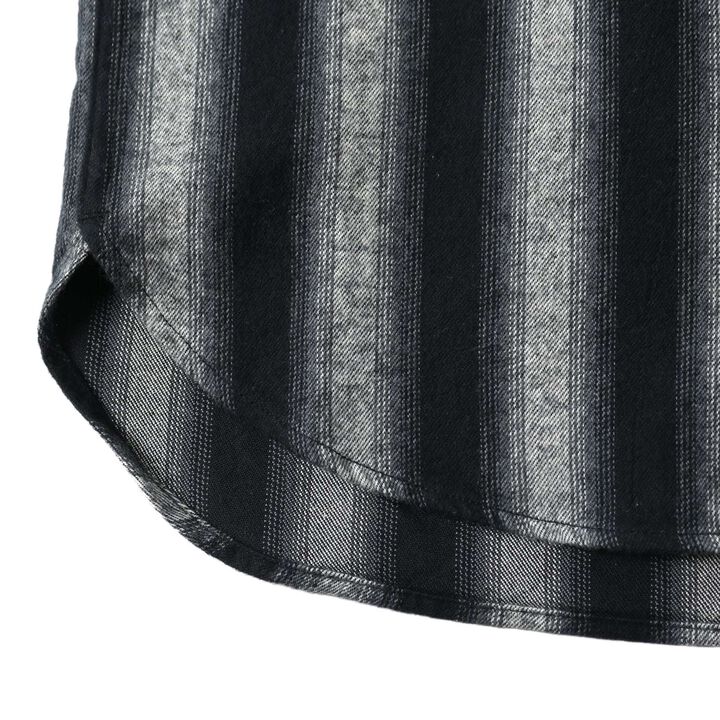 BR-25325 SHAGGY STRIPE SHIRTS,BLACK, medium image number 7
