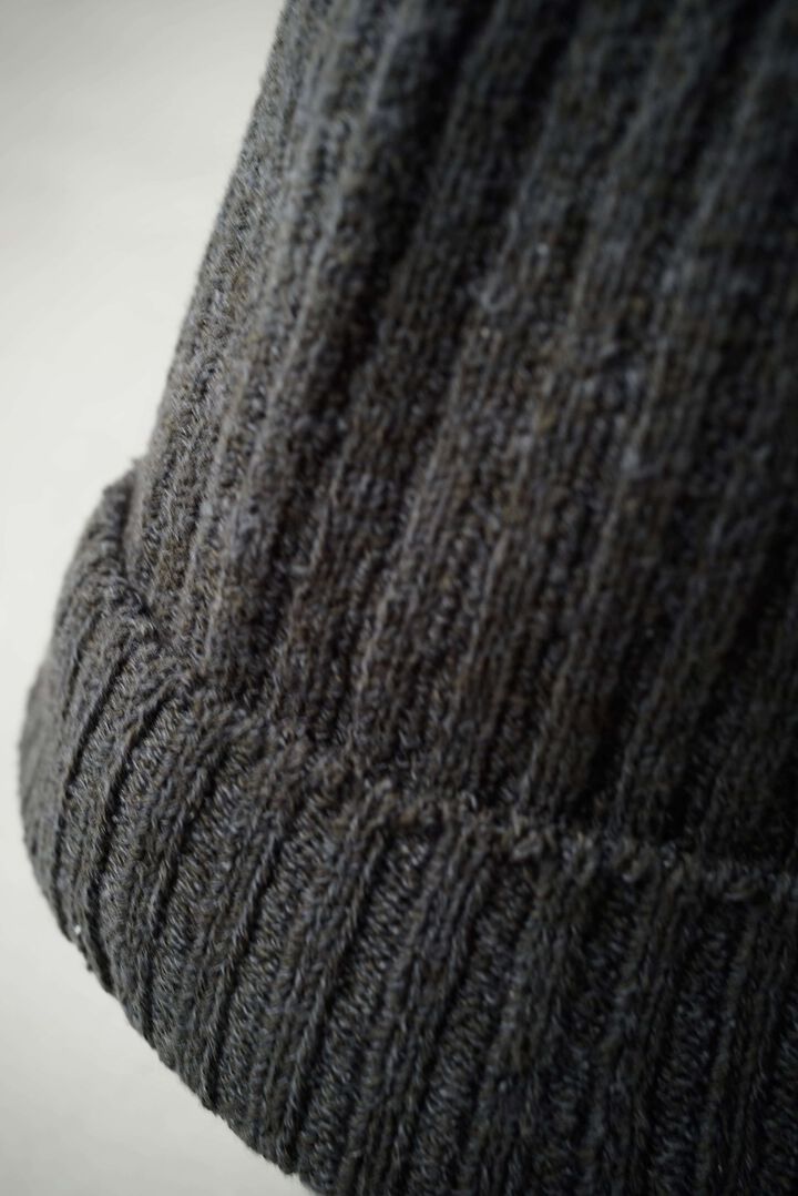 244AC16 Hand Spun Cotton / Knit Cap,CHARCOAL, medium image number 3