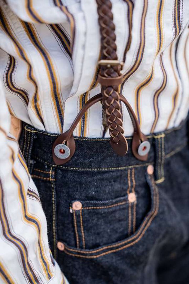 GZ-MLS Leather Suspenders (Chromexcel),BROWN, medium image number 2
