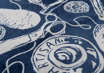 5722 Indigo Discharge Aloha Shirt,INDIGO, small image number 7