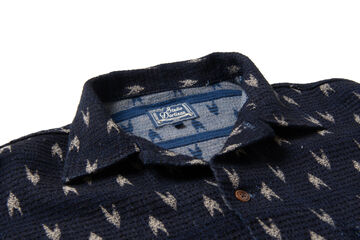 5712 Arrow Kasuri Indigo Sashiko Shirts,INDIGO, small image number 8