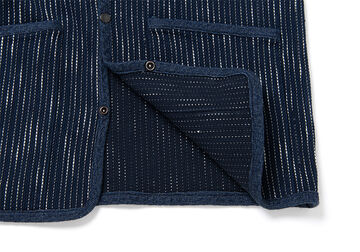 4587 13oz RAIN Sashiko Jacket,INDIGO, small image number 4