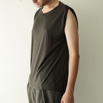 【CAPERTICA】CAP706CS29 Washable Wool Tank Top-EBONY-1,EBONY, small image number 15