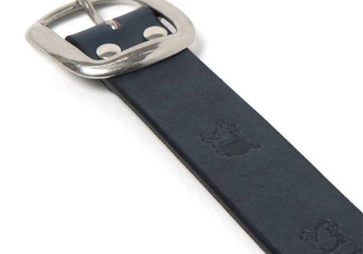 B-82 INDIGO BEND LEATHER BELT (engraved),INDIGO, medium image number 3