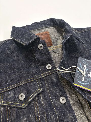 ONI02527P-KASURI 17oz ONI Kasuri Denim TypeⅢ Jacket with handwarmer,, small image number 0