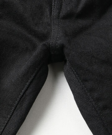 CIRCLE 14oz Zimbabwe x Australian cotton vintage Selvedge Black straight (One washed) J316,, small image number 6