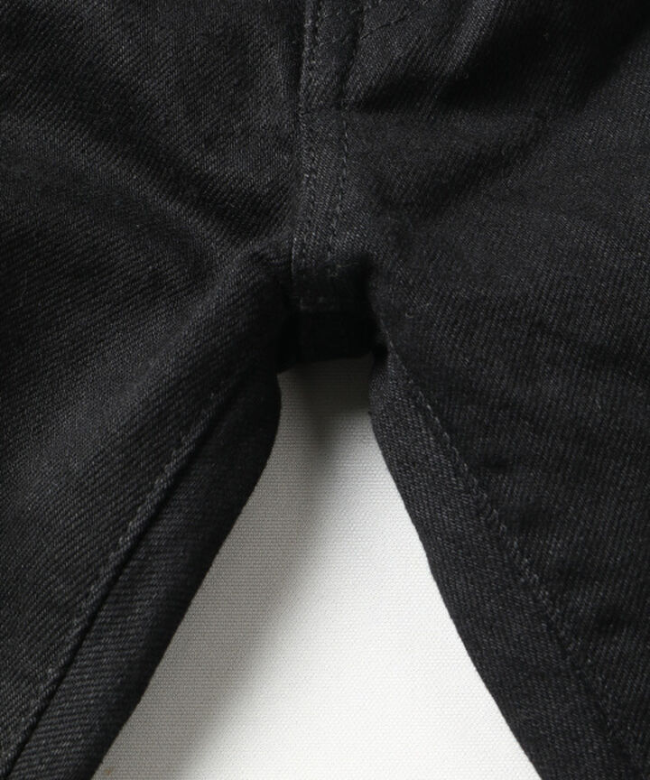CIRCLE 14oz Zimbabwe x Australian cotton vintage Selvedge Black straight (One washed) J316,, medium image number 6