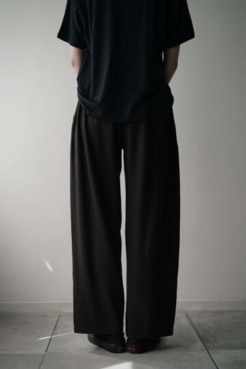 【CAPERTICA】CAP708PT30 Super140s Washable Wool MW_Jersey / Wide Leg Pants,EBONY, small image number 2