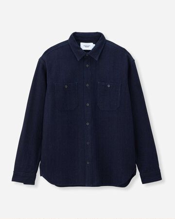 MMLS6018 SASHIKO WORK SHIRTS,INDIGO, small image number 0