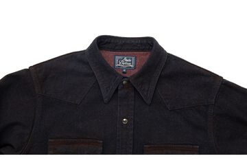 D5727 12oz Bengara Dyed Denim Western Shirts,, small image number 2
