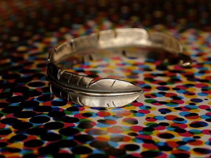 15AO-308 Eternal Feather Bangle -narrow-,, medium image number 4