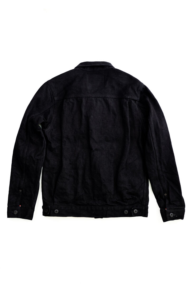 ONI-02516PZR-BK 20oz Secret Black Denim Type II Jacket with handwarmers,, medium image number 1