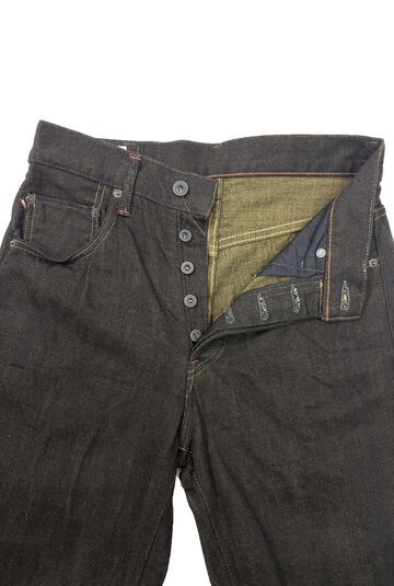 ONI222-BKOL 12oz Black x Olive Denim Super Wide Straight,, small image number 1