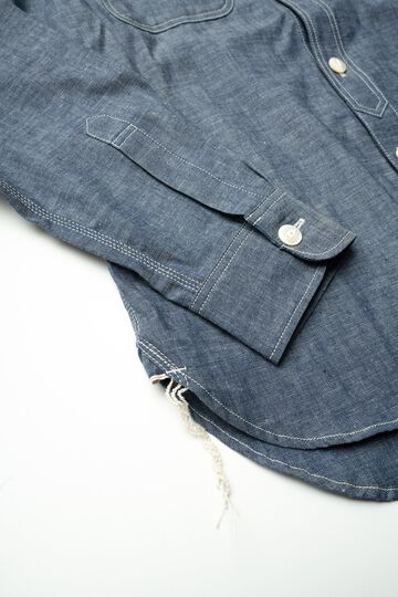 MS003R SELVEDGE CHAMBRAY SHIRT,INDIGO, small image number 2