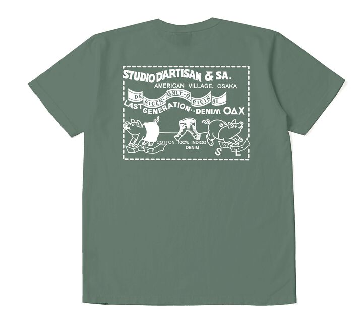 8235 US Cotton Standard Print T-shirts,WHITE, medium image number 4