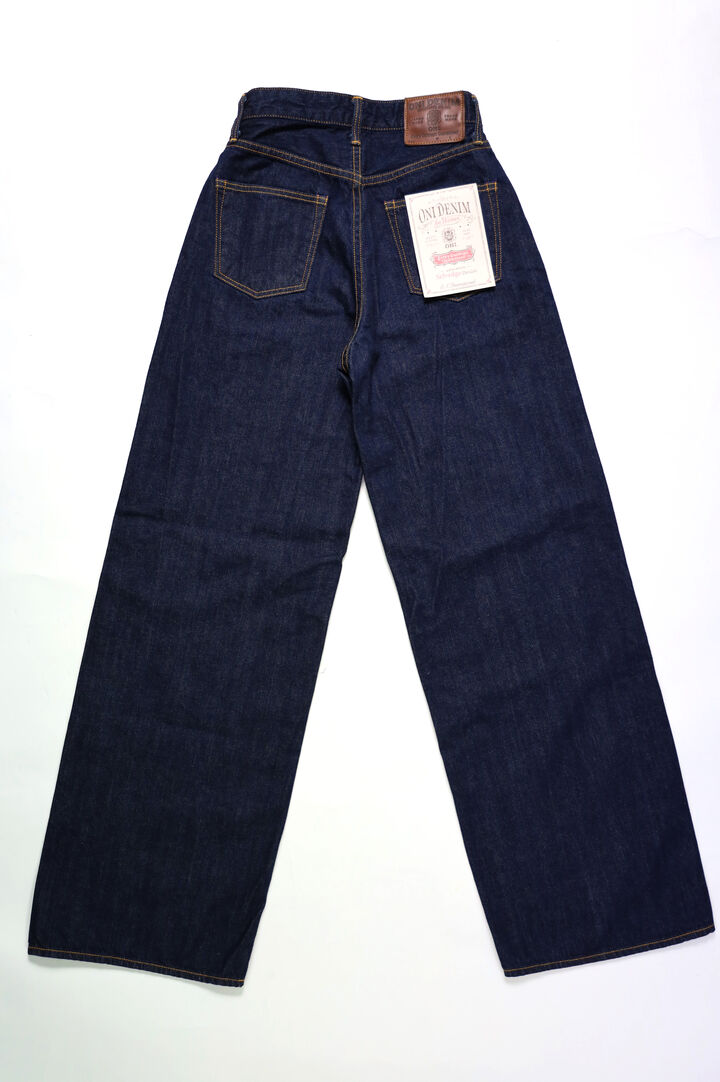 ONI-L722-12Z 12oz Selvedge Denim Super Wide Straight Zip-fly【WOMEN'S】,, medium image number 1