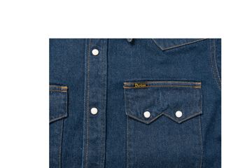 D5701 12.8oz Natural Indigo Denim Western Shirts -One Wash-46,, small image number 3