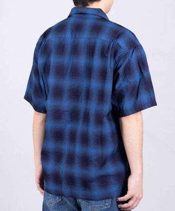 JBSS1004 CHECK SHORT SLEEVE T-SHIRT,INDIGO, small image number 2