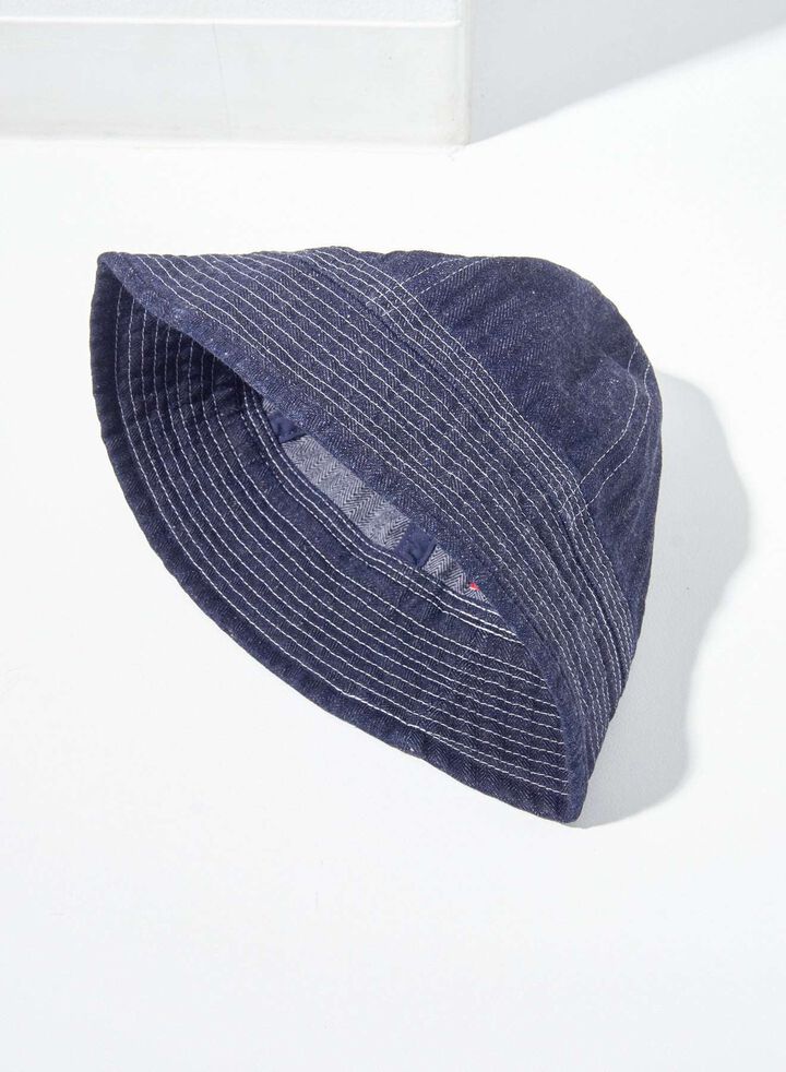 SWC401MH-HB 13oz "GRAY NEP" HBT MILITARY HAT (BLK),BLACK, medium image number 4