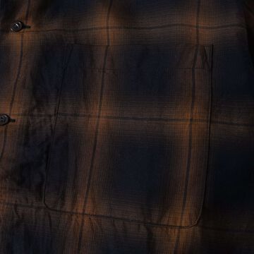 BR-25219 OMBRE CHECK S/S SHIRTS,BROWN, small image number 4
