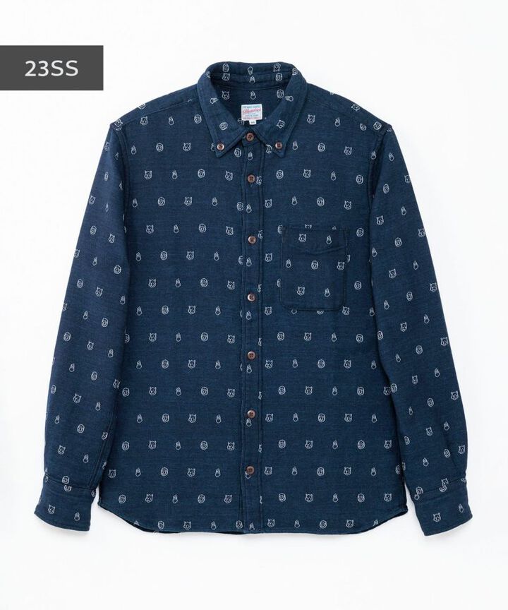 MLS1020M31 MOMOTARO FRIENDS JAQCUARD SHIRT