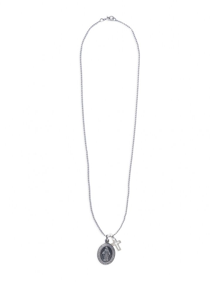 2AH-181 Silver Maria Locket with Silver Cross,, medium image number 1