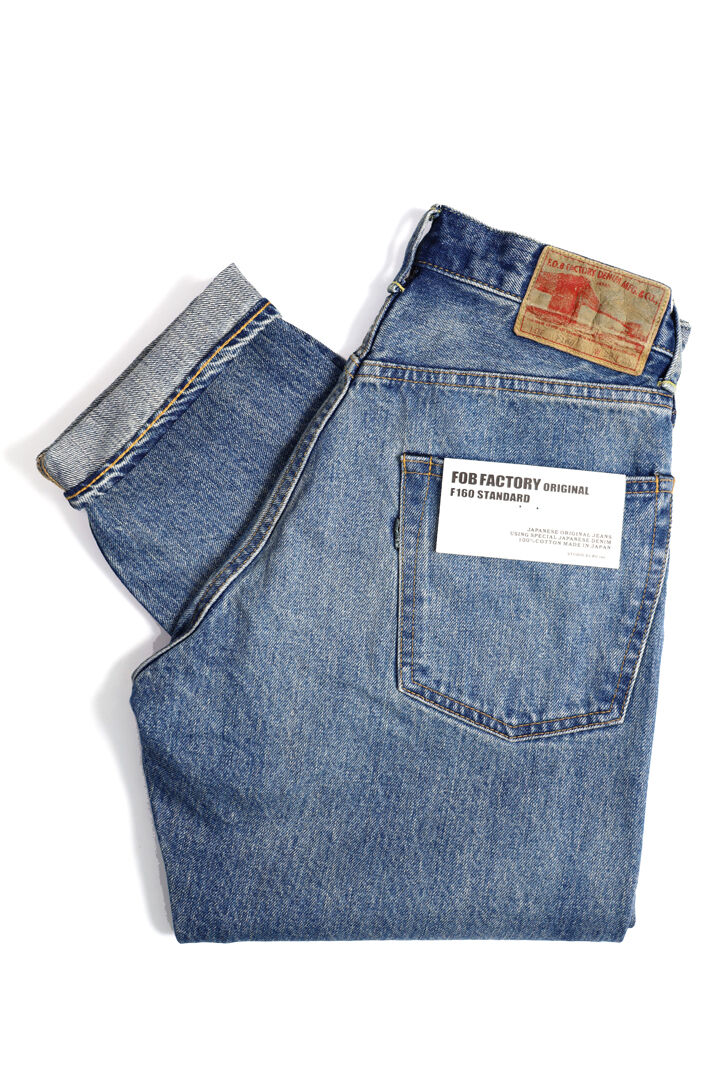 F160 13oz SELVEDGE  66 DENIM TAPERED (BLUE),, medium