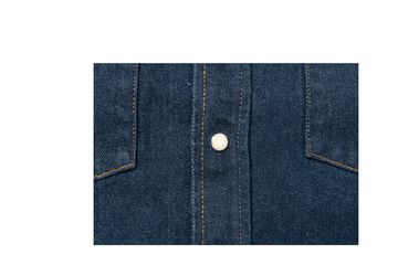 D5701 12.8oz Natural Indigo Denim Western Shirts -One Wash-46,, small image number 4