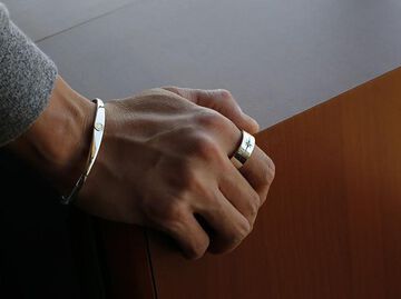 HYJK-210 Flat Silver Diamond Ring,, small image number 3