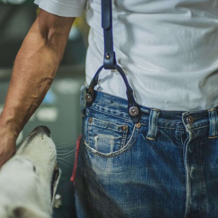 TCB Leather Suspenders,BLACK, medium image number 2