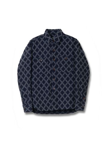 5728 Indigo Sashiko Shirts,INDIGO, small image number 0