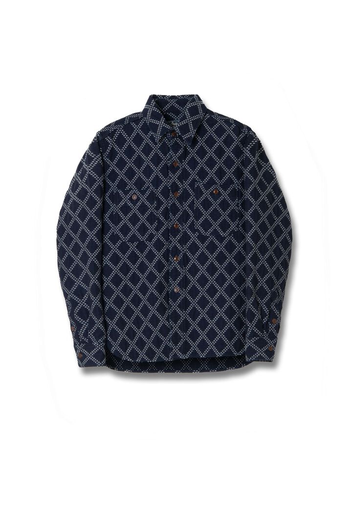5728 Indigo Sashiko Shirts,, medium