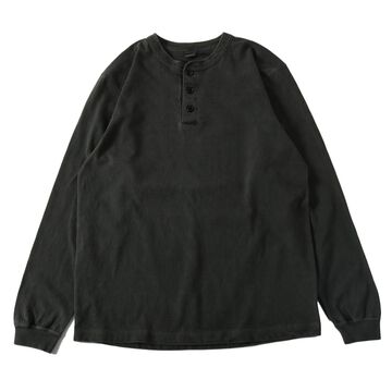 BR-3044PG COZUN LONG SLEEVES HENLEY PG T (Pigment),BLACK, small image number 0