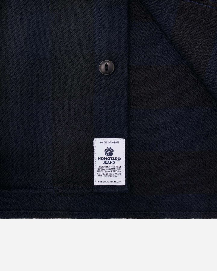 MMLS6002 BLOCK CHECK L/S SHIRT,NAVY, medium image number 4