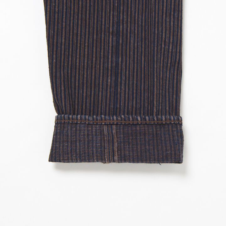 D1830 14OZ KAKISHIBU DENIM HICKORY JEANS RELAX TAPERED,, medium image number 6