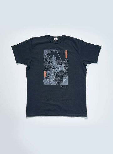 SJST25-106 "RASEN" INLAY LOOPWHEEL T-SHIRT,BLACK, small image number 0