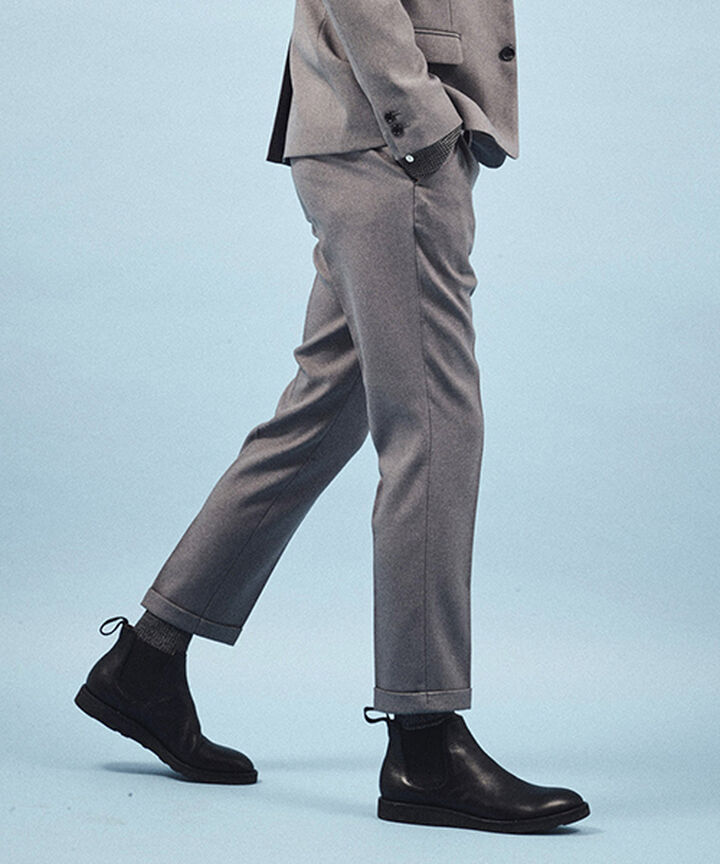 M-18102  / RETORO POLYESTER TWILL / ONE PLEATS STA-PREST TAPERED PANTS,BROWN, medium image number 25