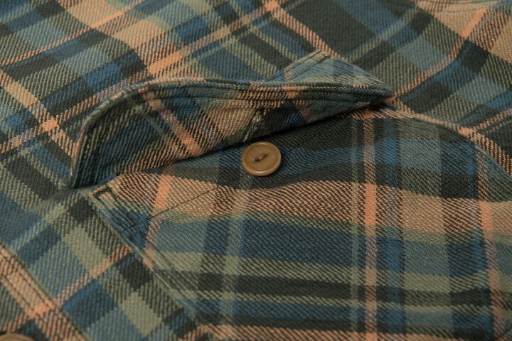 5752 Flannel Check Shirt,ORANGE, medium image number 10
