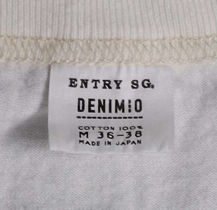 ENTRY SG. &times; DENIMIO Collaboration ESGDM01 STANDARD "Tsuri-ami" T-shirt (WHT,BLK),WHITE, medium image number 7