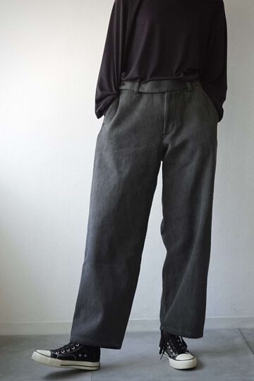 244PT06 Sashiko / Side Seamless Slacks,ANKOKU, small image number 11