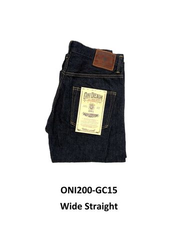 ONI200-GC15 15oz Greencast Denim Wide Straight,, small image number 0