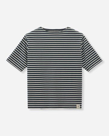 MMTS6005 BASQUE BORDER SHORT SLEEVE T-SHIRT,NAVY, small image number 4