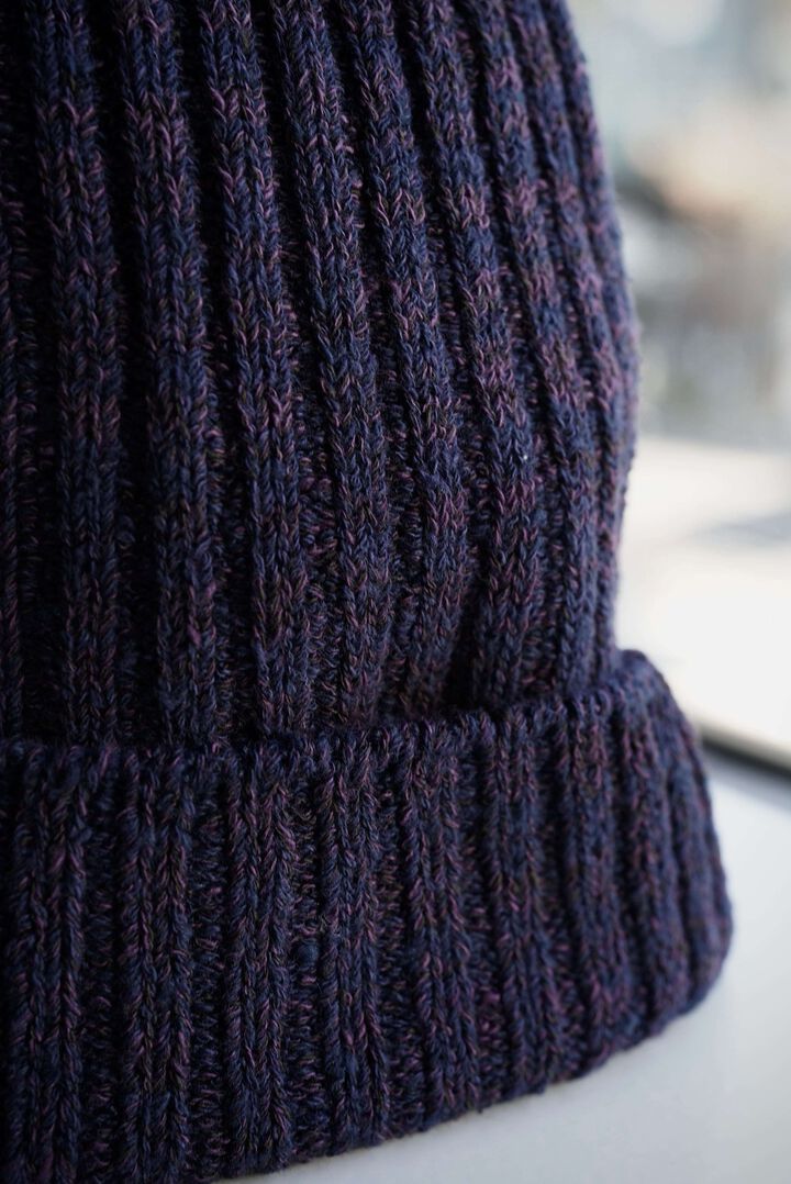 244AC16 Hand Spun Cotton / Knit Cap,CHARCOAL, medium image number 13